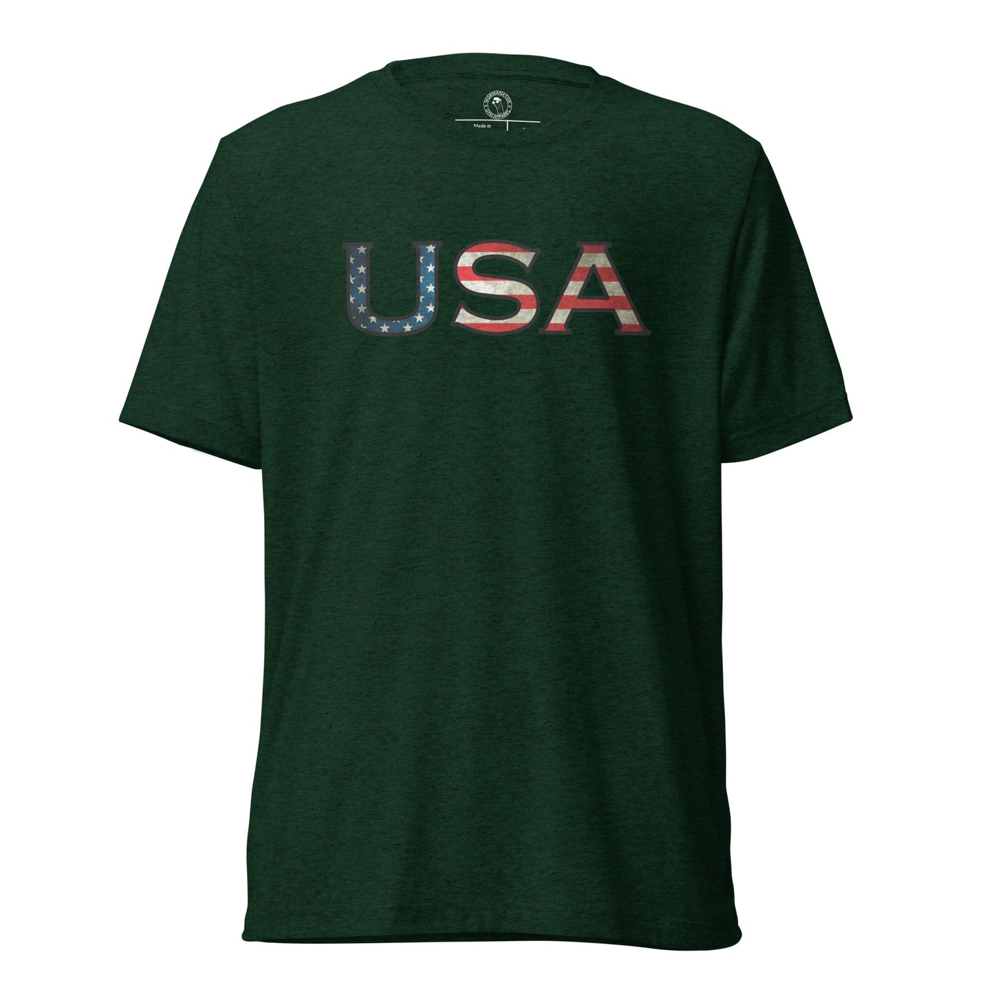 USA T-Shirt in Emerald Triblend