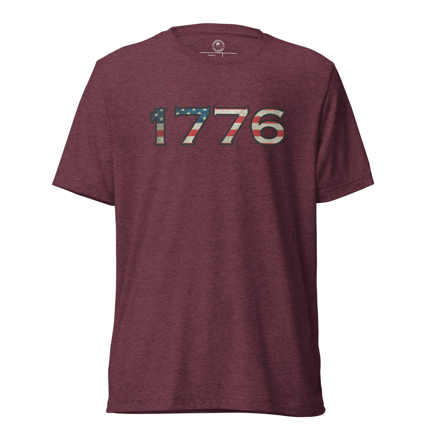 1776 T-Shirt in Maroon Triblend
