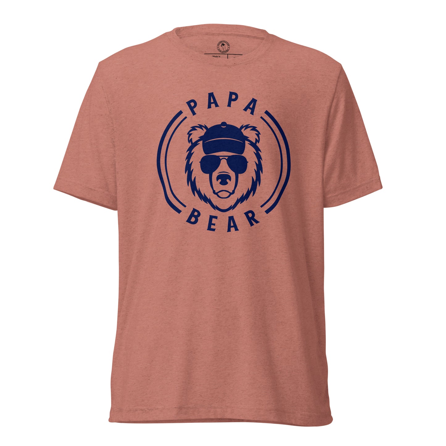Papa Bear T-Shirt in Mauve Triblend