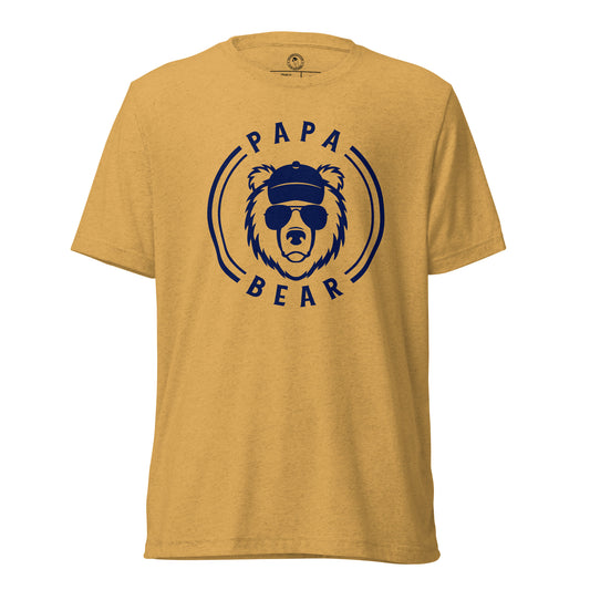 Papa Bear T-Shirt in Mustard Triblend