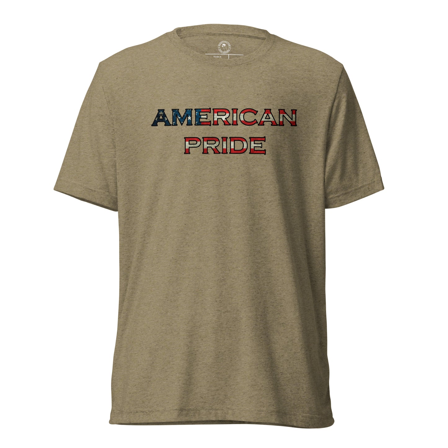 American Pride T-Shirt in Olive Triblend