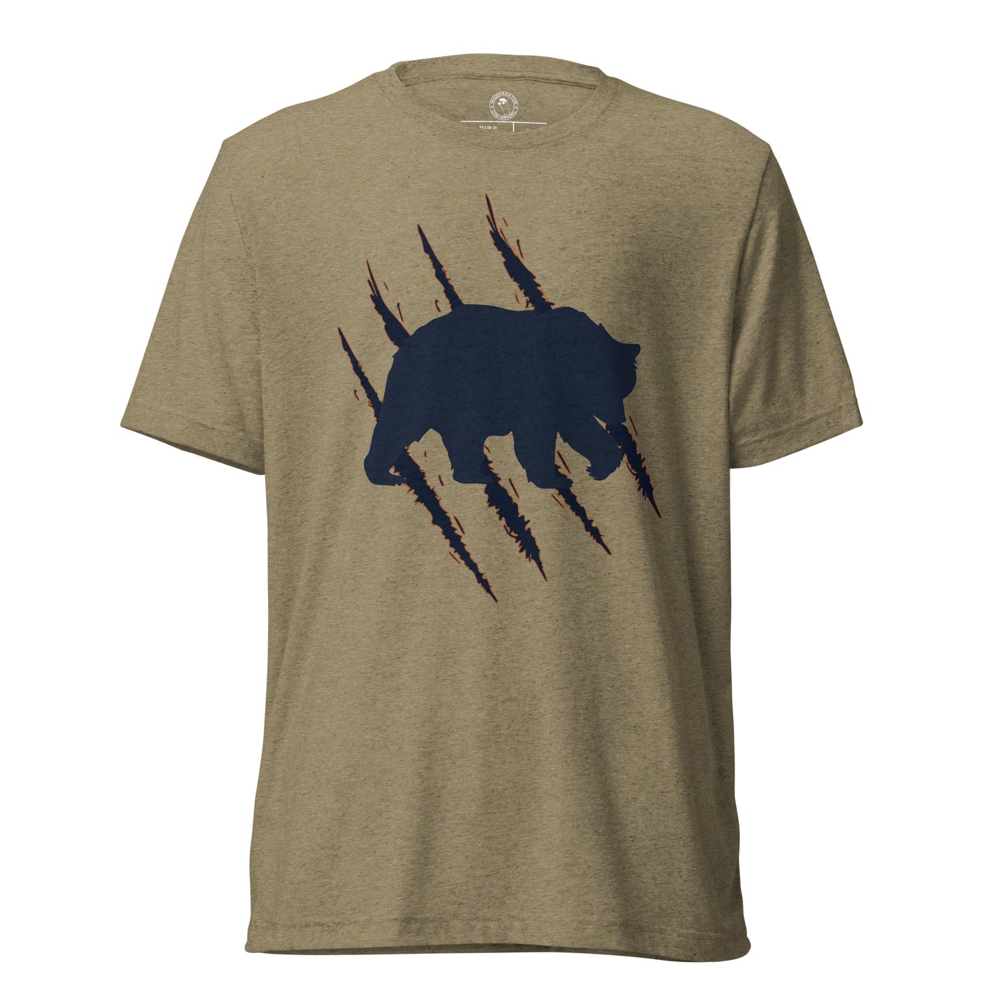 Chicago Bears Claw Shirt in Olive Triblend