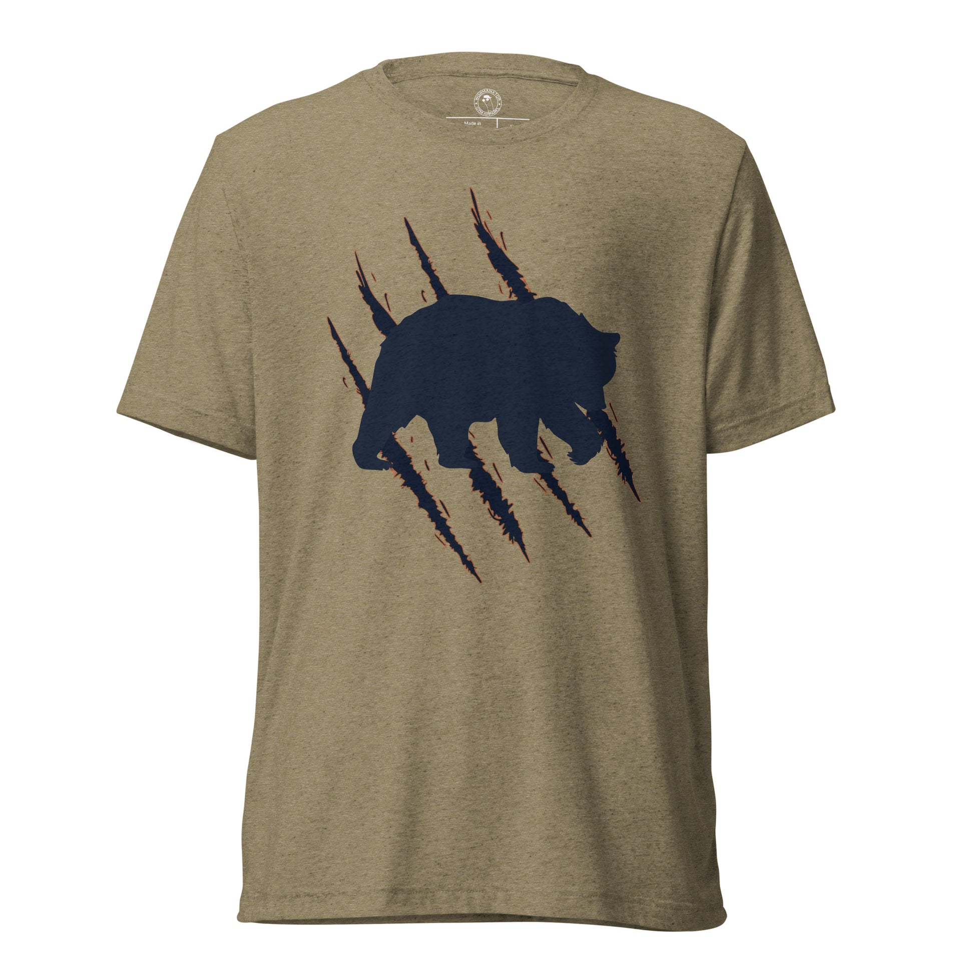 Chicago Bears Claw Shirt in Olive Triblend