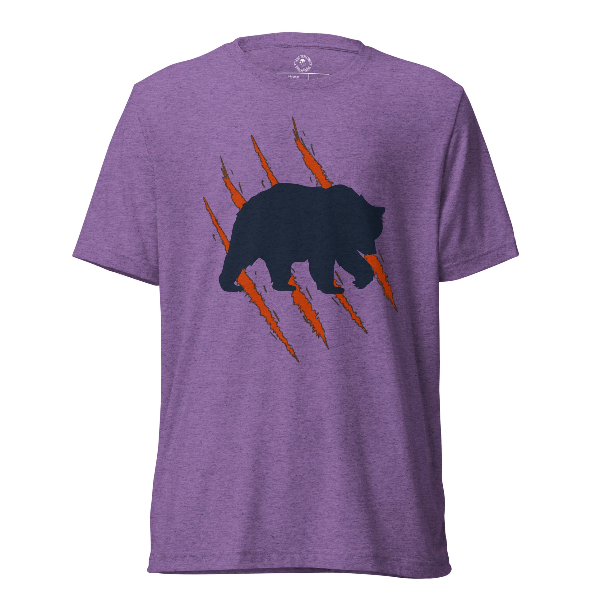 Chicago Bears Claw Shirt in Purple Triblend