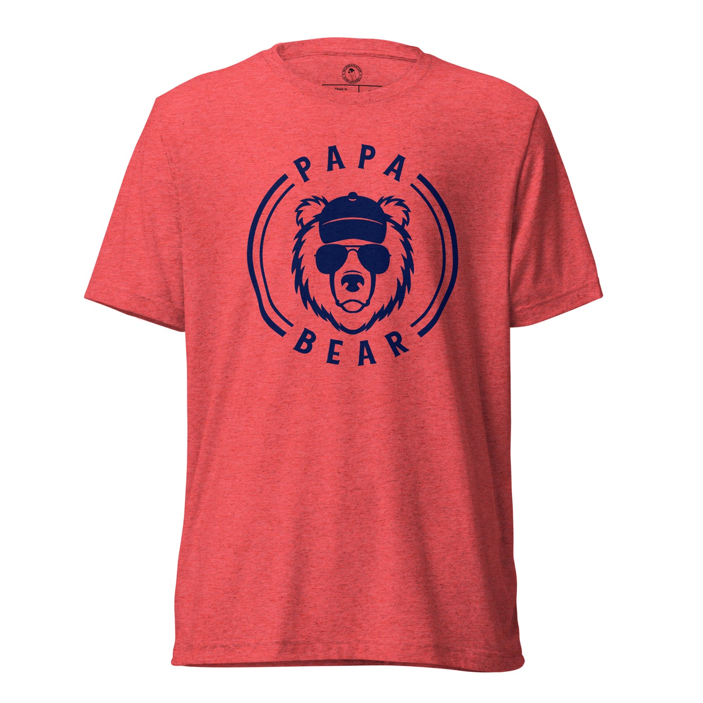Papa Bear T-Shirt in Red Triblend