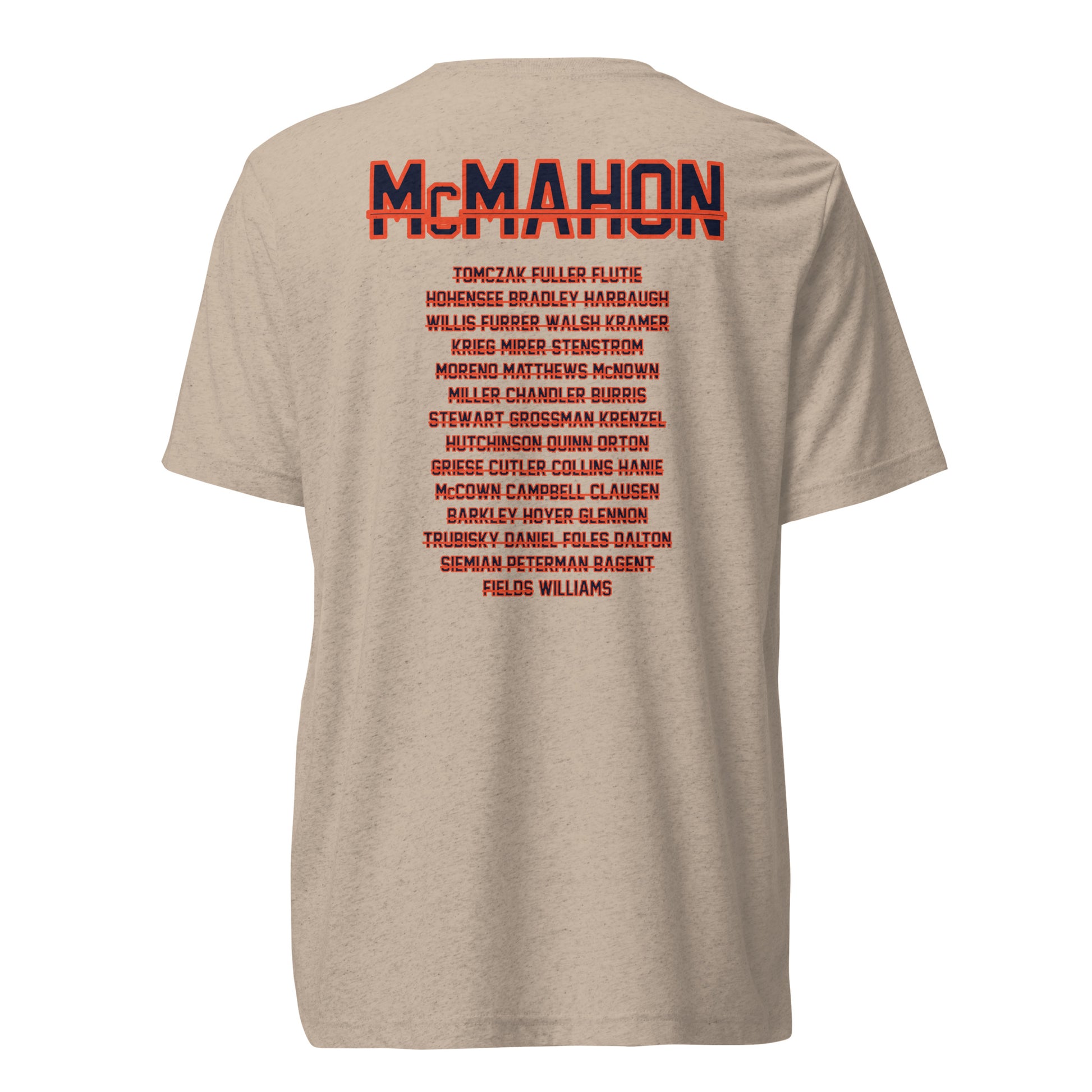 Chicago Bears Rebuilding Since 1986 Shirt in Tan Triblend - Back