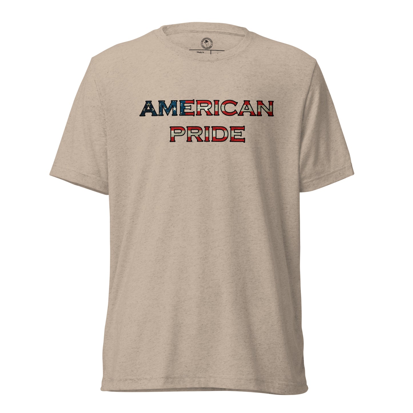 American Pride T-Shirt in Tan Triblend