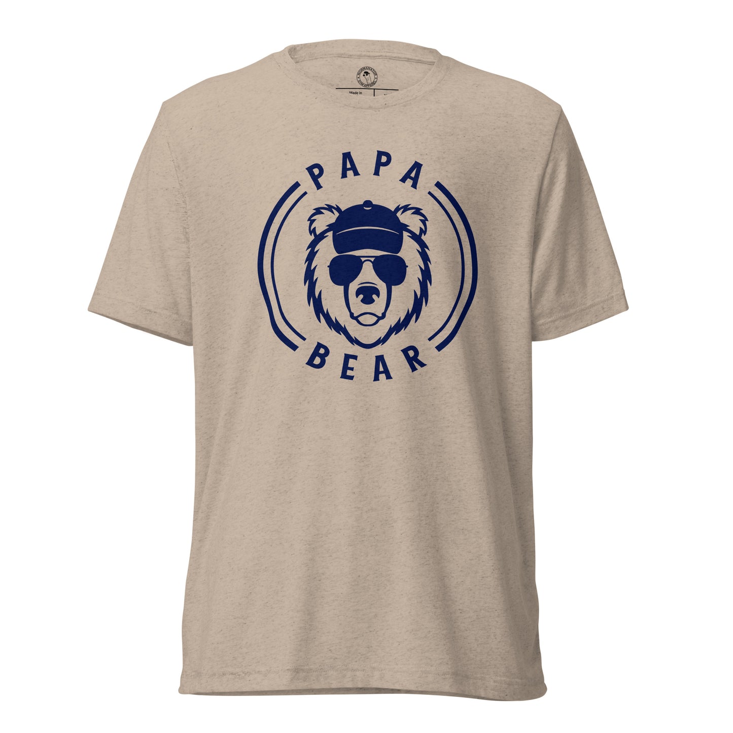 Papa Bear T-Shirt in Tan Triblend