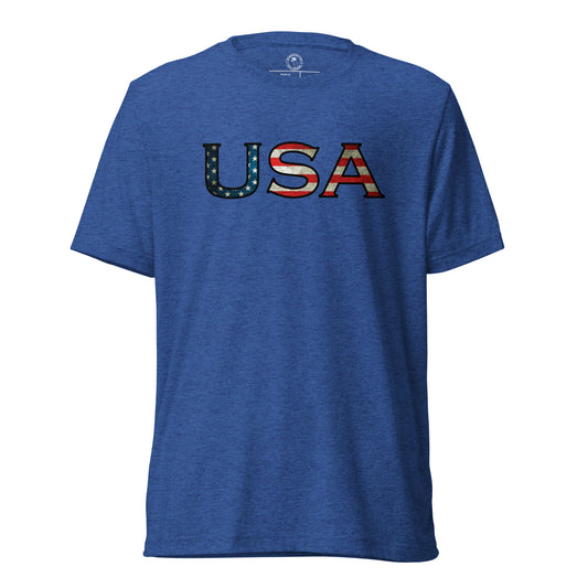 USA T-Shirt in True Royal Triblend