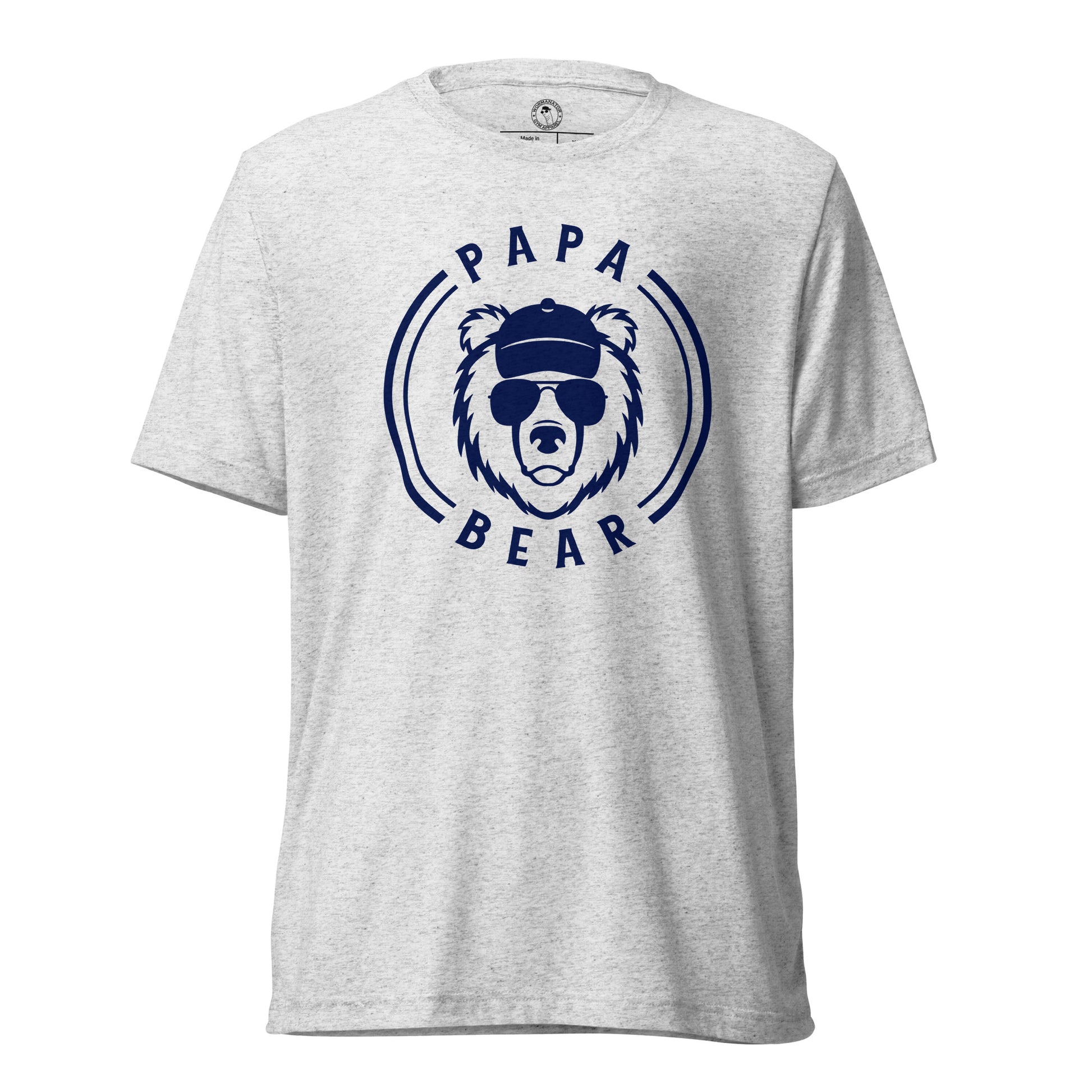 Papa Bear T-Shirt in White Fleck Triblend
