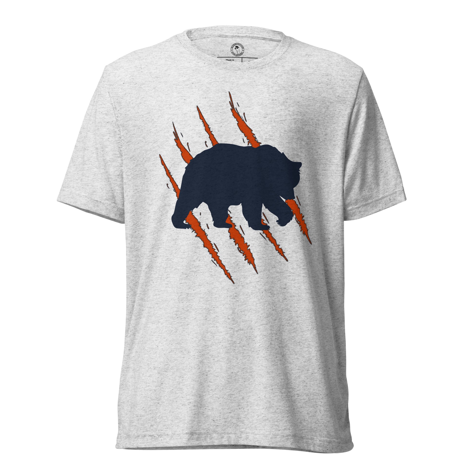 Chicago Bears Claw Shirt in White Fleck Triblend