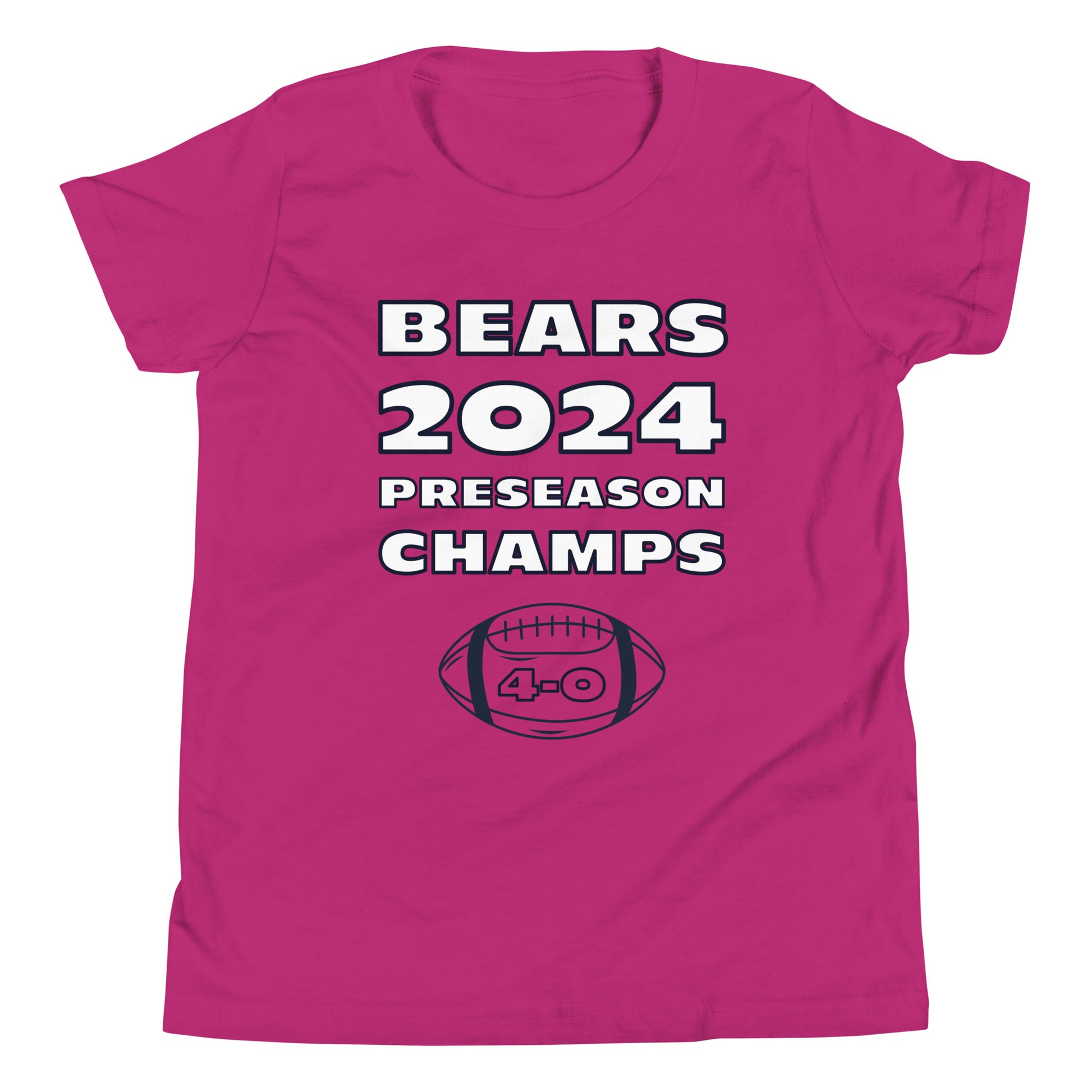 Chicago Bears 2024 Preseason Champs Children's T-Shirt in Berry