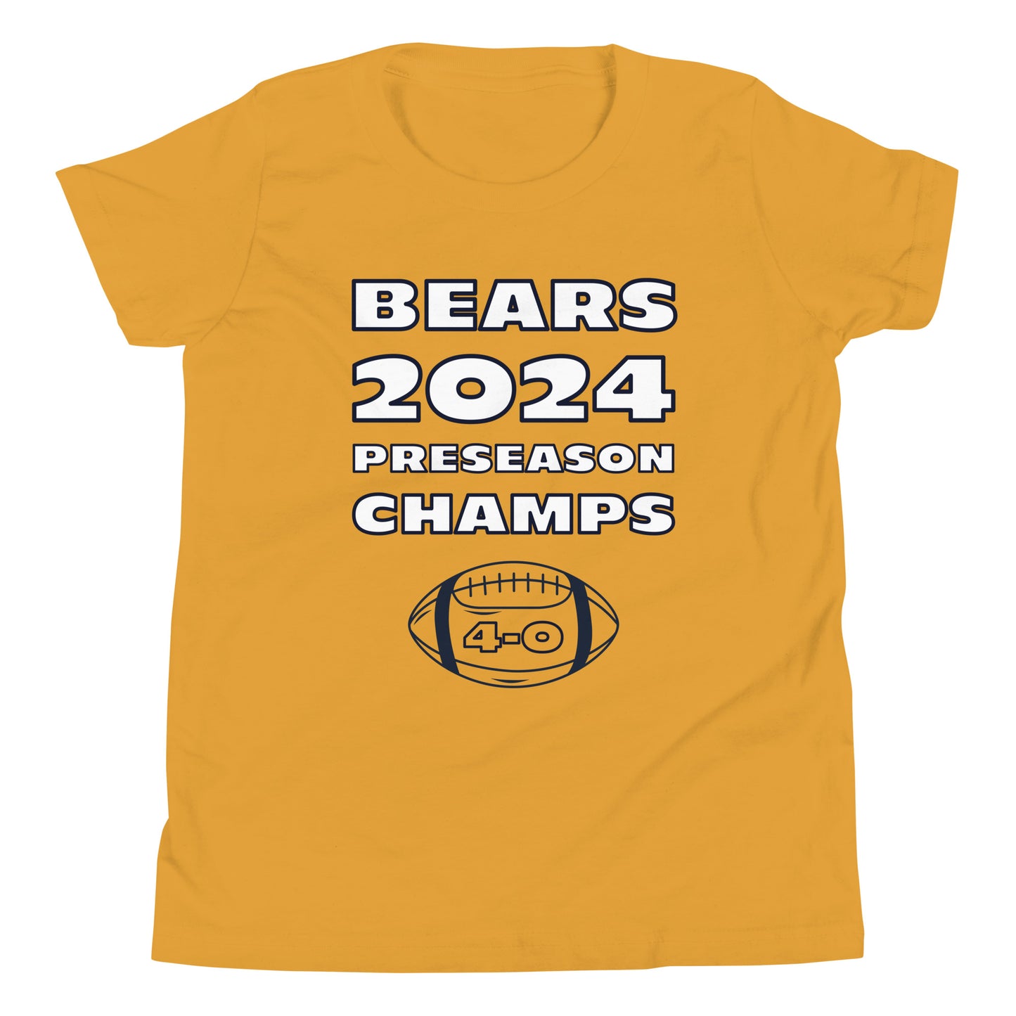 Chicago Bears 2024 Preseason Champs Children's T-Shirt in Mustard