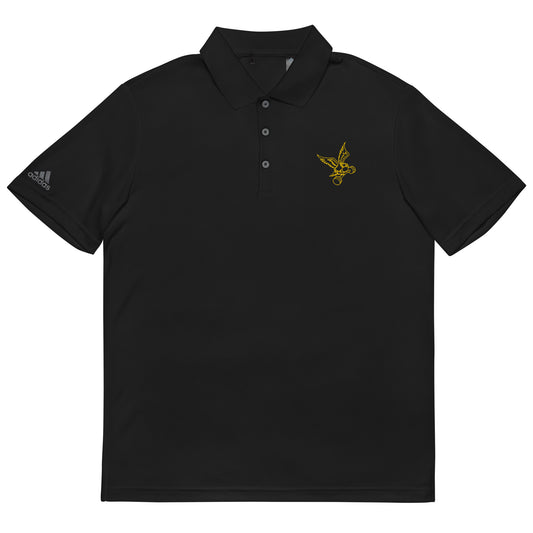 adidas Barbell Eagle Polo in Black