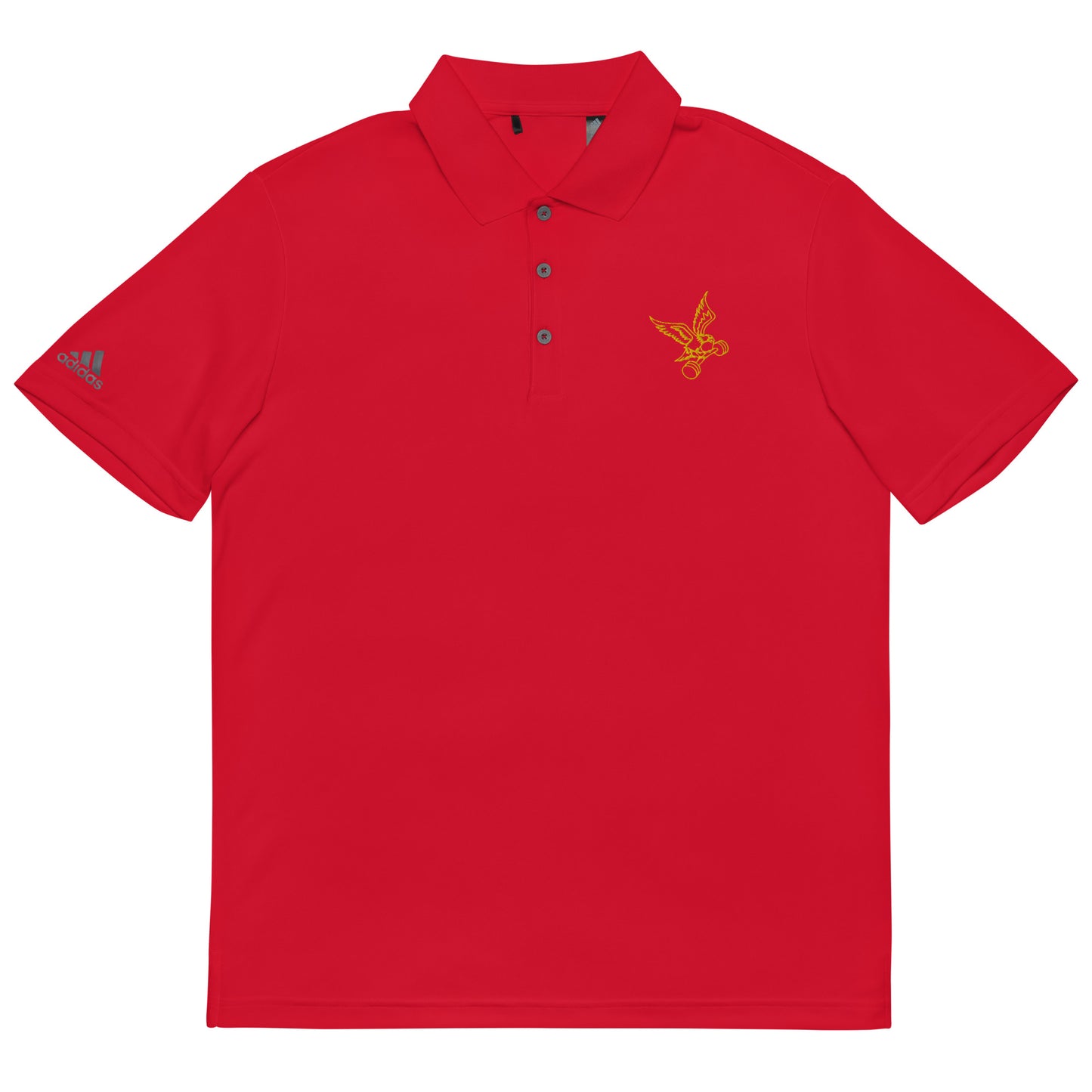 adidas Barbell Eagle Polo in Red