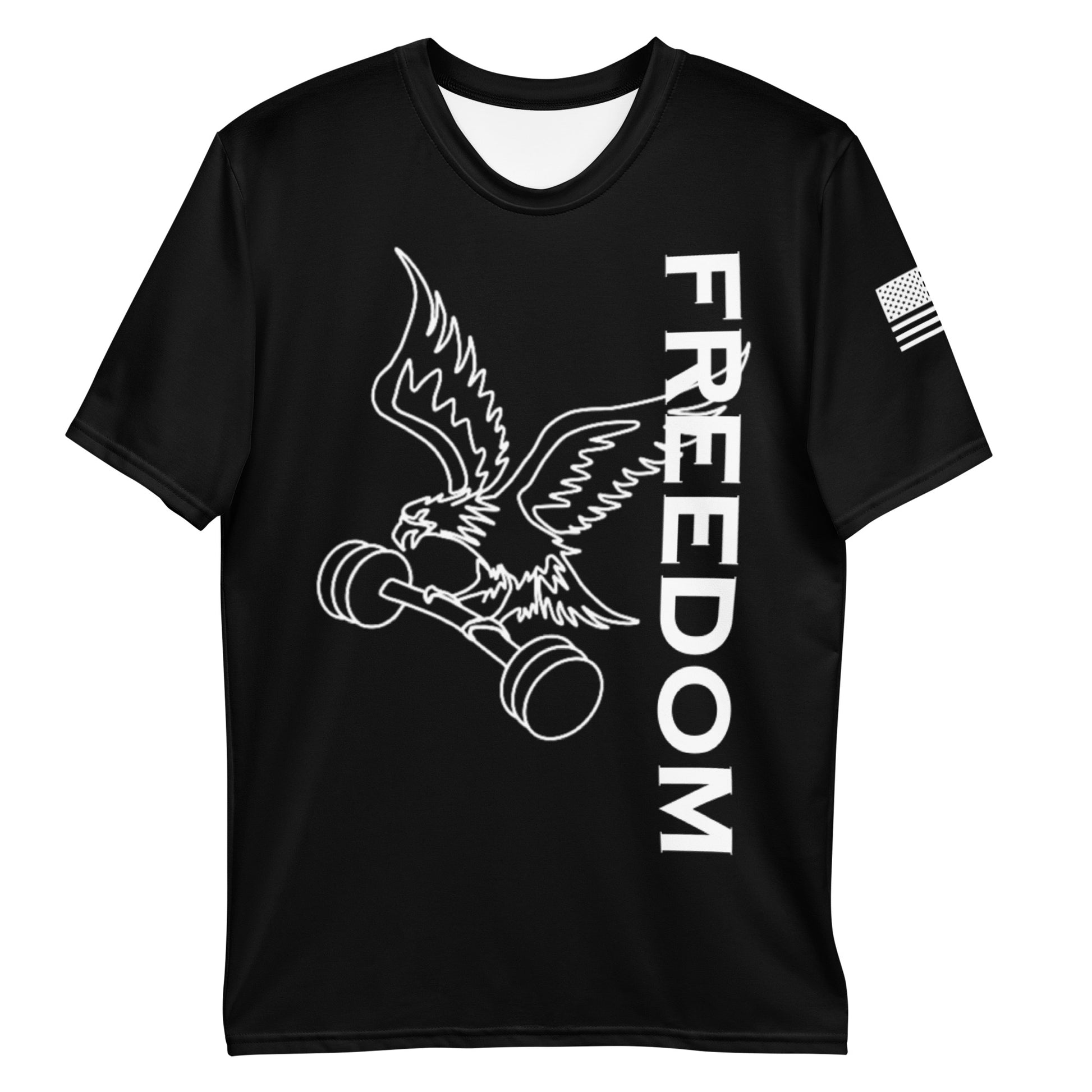 Men's Reversed Freedom Eagle Barbell Shirt - Front