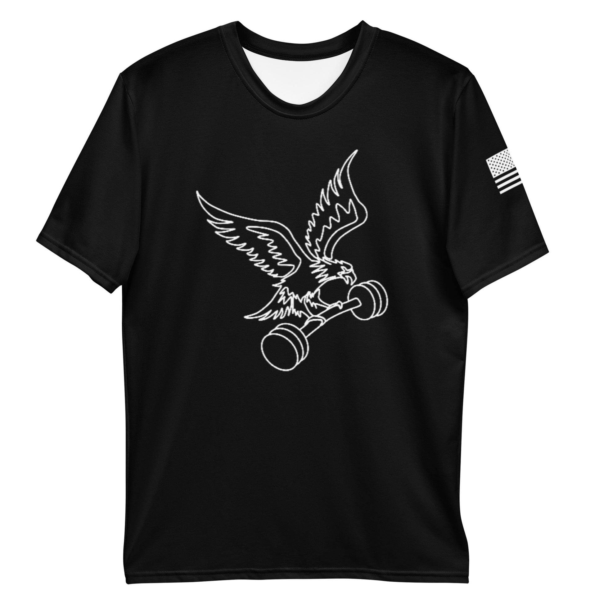 Men's Fitness is Freedom Shirt - Black and White - Front