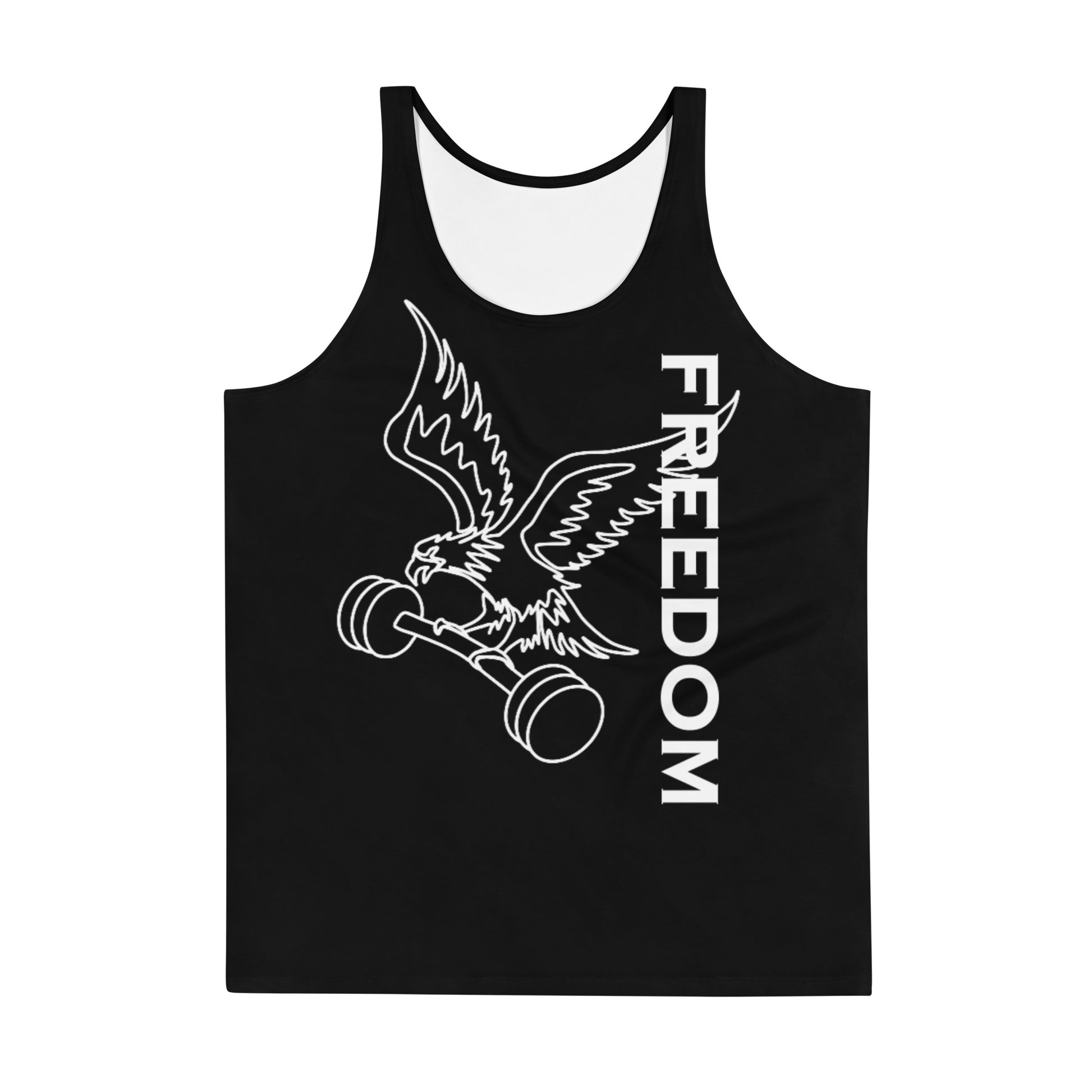 Men's Freedom Eagle Barbell Tank Top Front