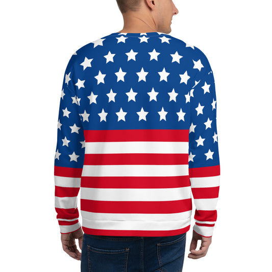 USA Stars & Stripes Unisex Sweatshirt Back