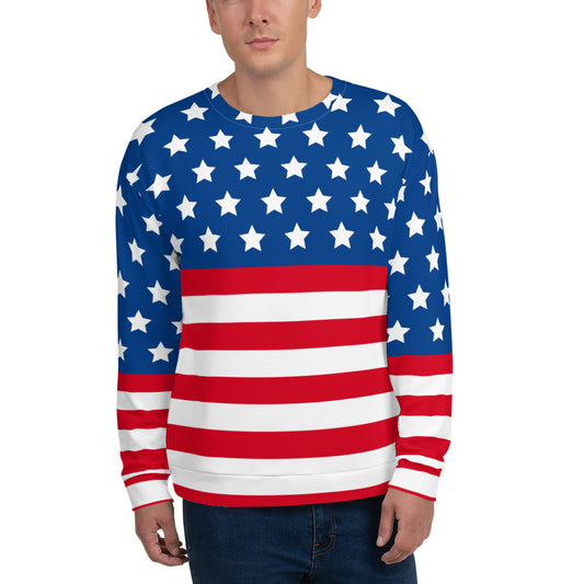 USA Stars & Stripes Unisex Sweatshirt Front