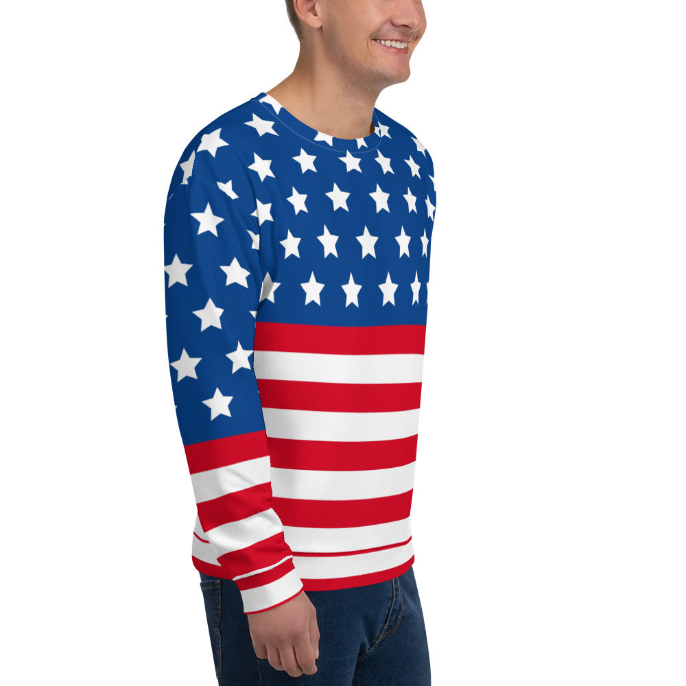 USA Stars & Stripes Unisex Sweatshirt Right Front