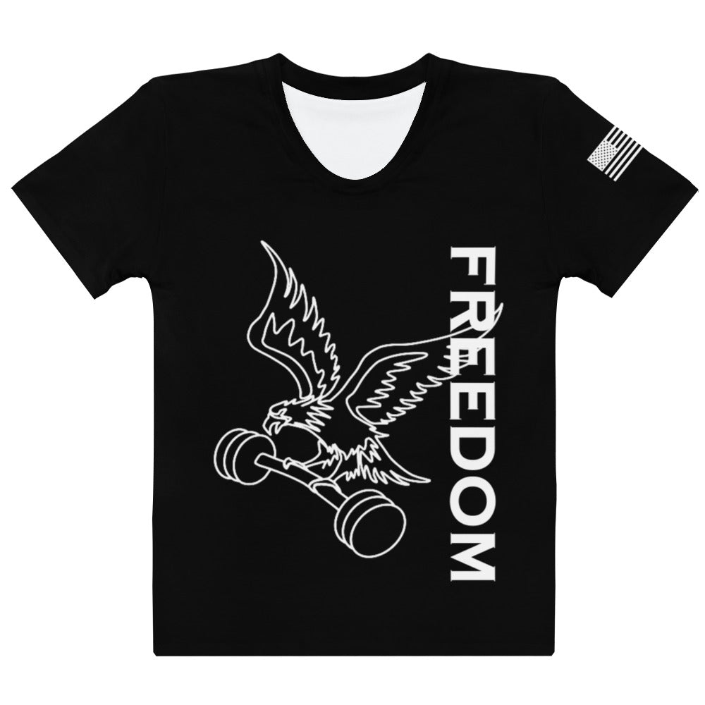 Women's Reversed Freedom Eagle Barbell Shirt - Front