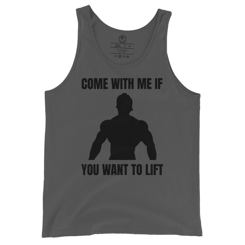 Come with Me if You Want to Lift Tank Top in Asphalt