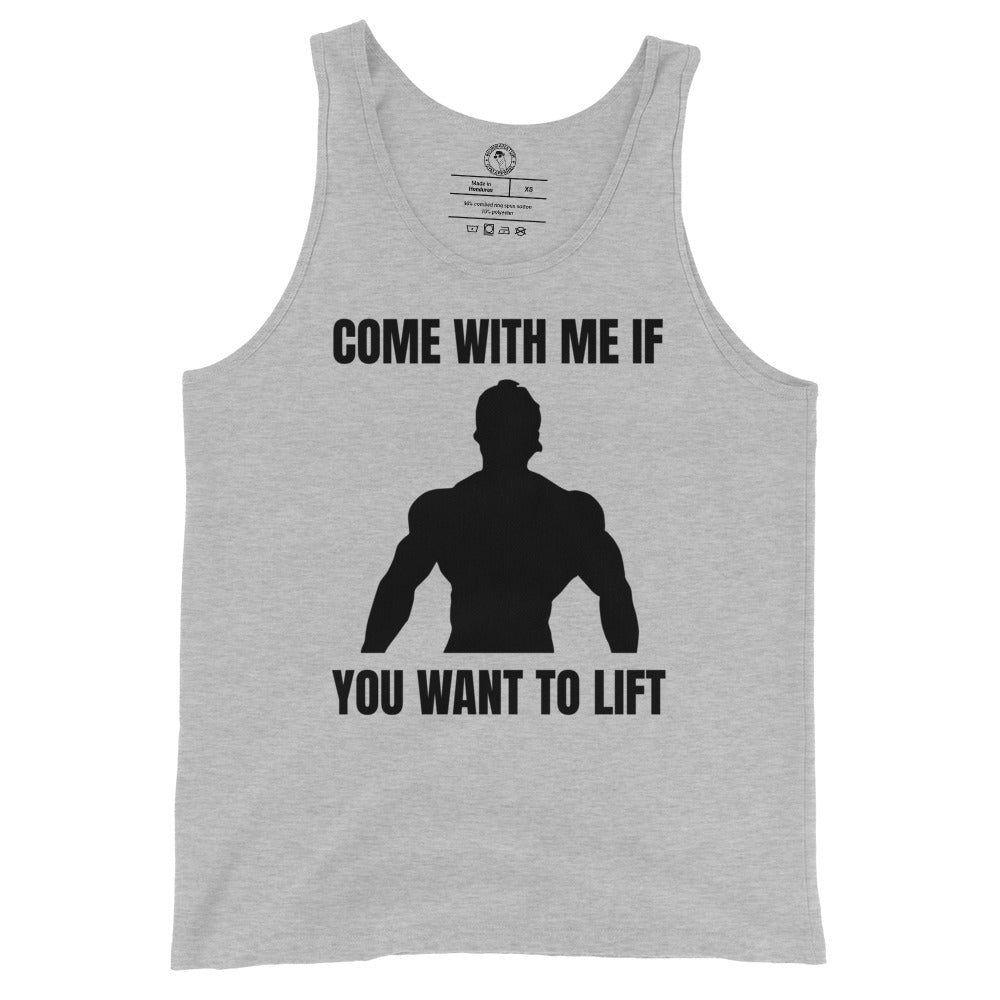 Come with Me if You Want to Lift Tank Top in Athletic Heather