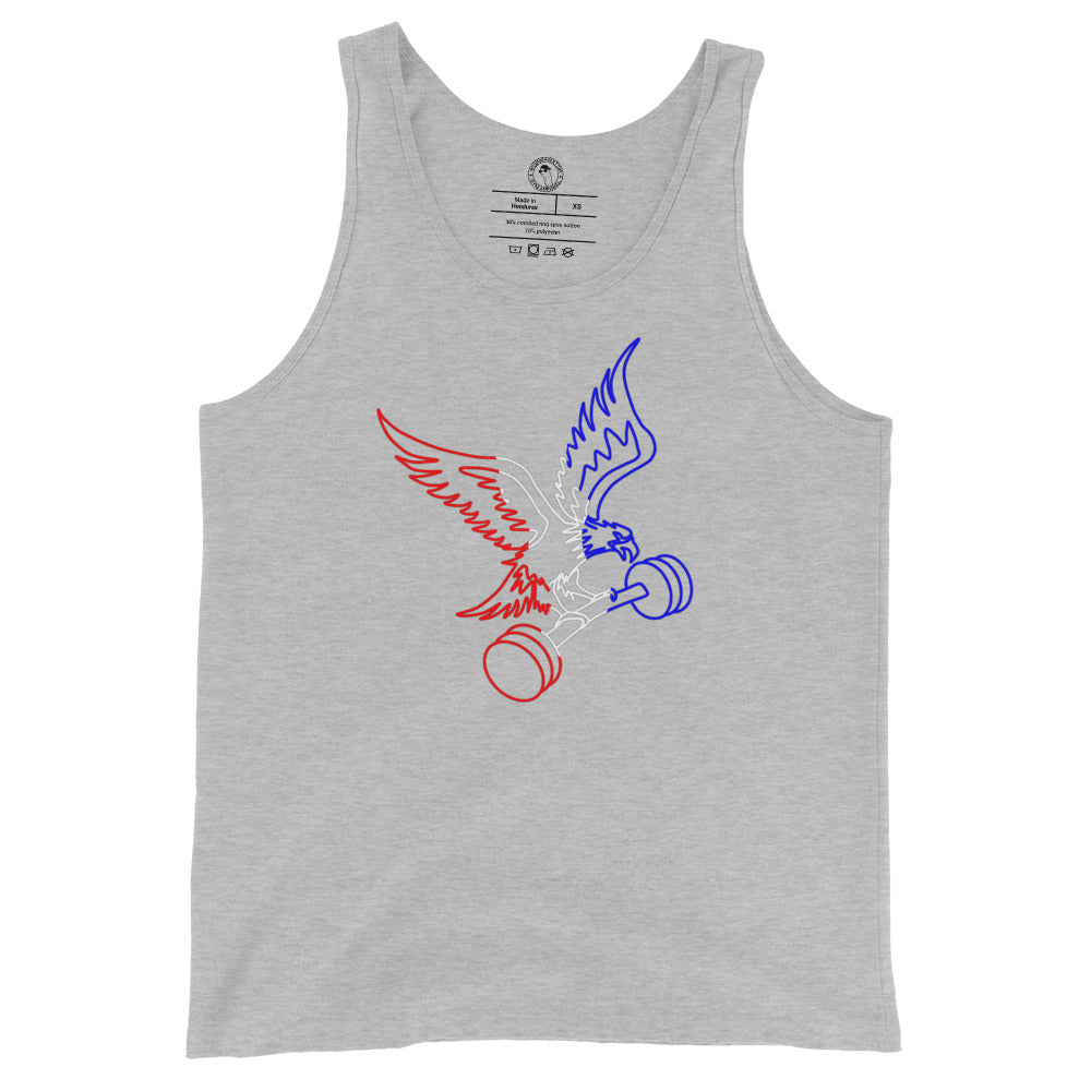Men's Barbell Eagle Tank Top in Athletic Heather