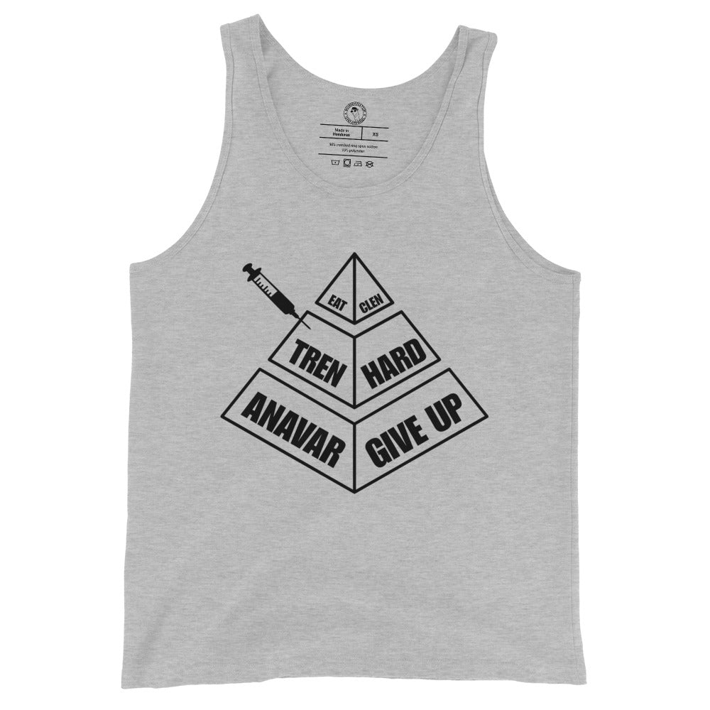 Eat Clen Tren Hard Anavar Give Up Tank Top in Athletic Heather