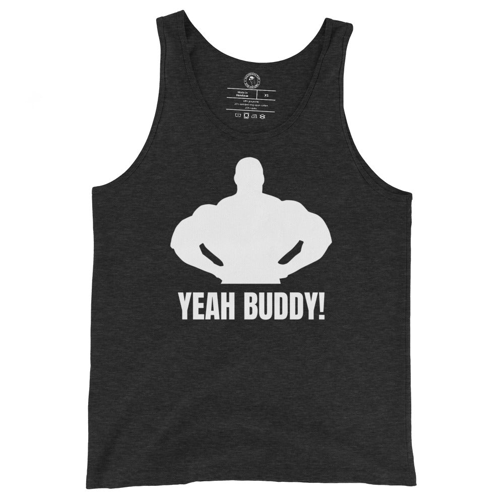 Yeah Buddy Tank Top in Charcoal Black Triblend
