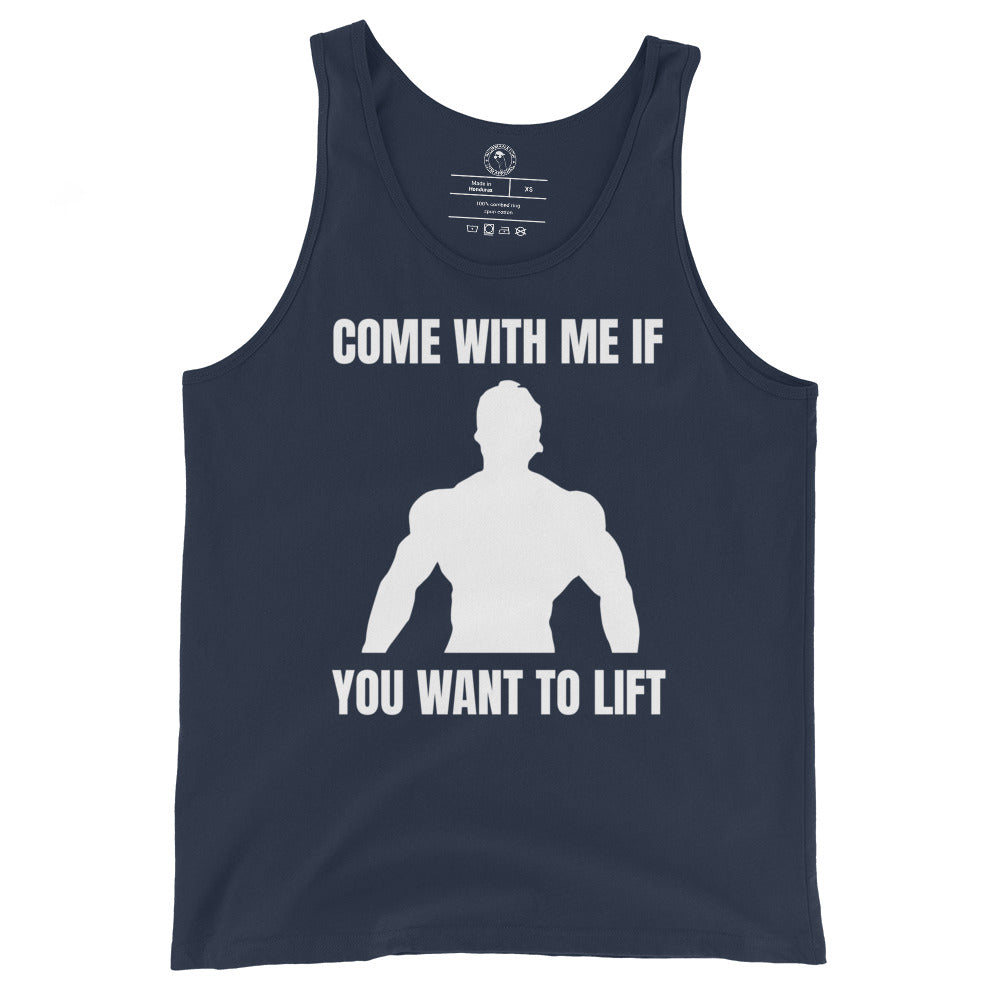 Come with Me if You Want to Lift Tank Top in Navy