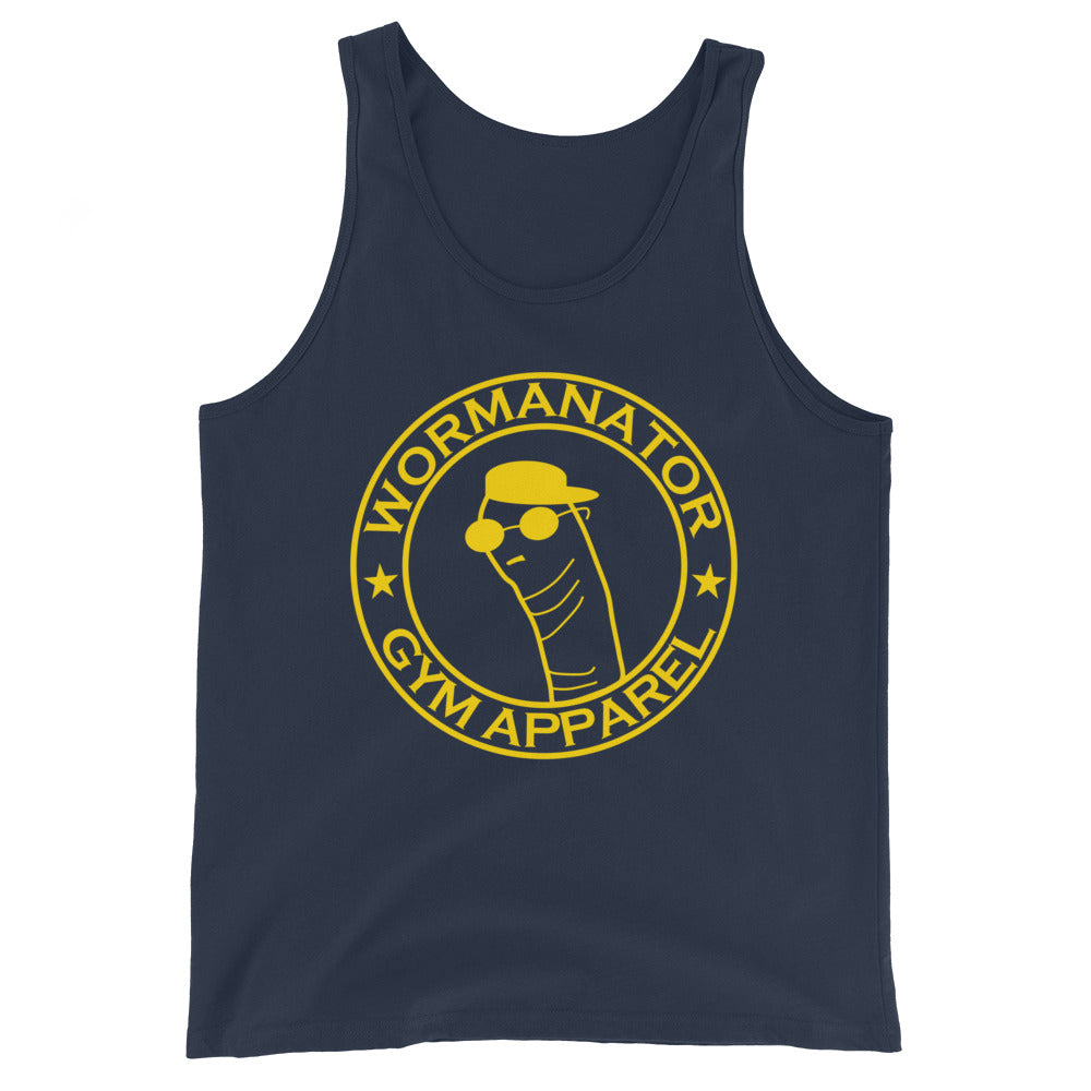 Wormanator Gym Apparel "Worm Logo" Tank Top in Navy