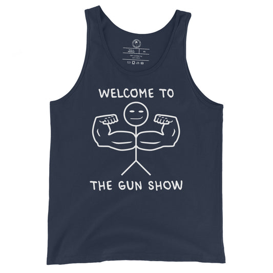 Welcome to the Gun Show Tank Top in Navy