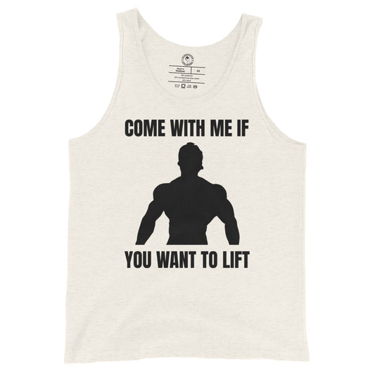 Come with Me if You Want to Lift Tank Top in Oatmeal Triblend