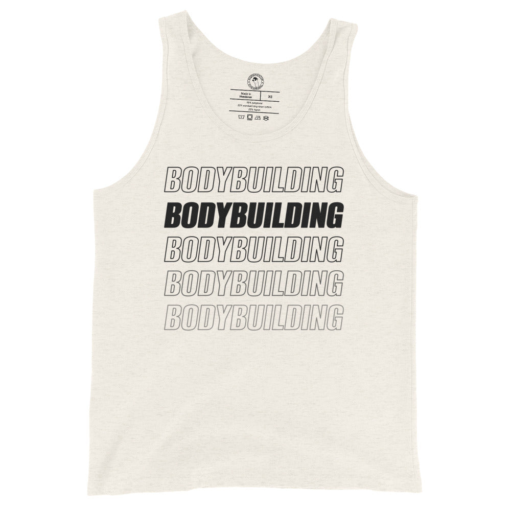 Men's Bodybuilding Tank Top in Oatmeal Triblend