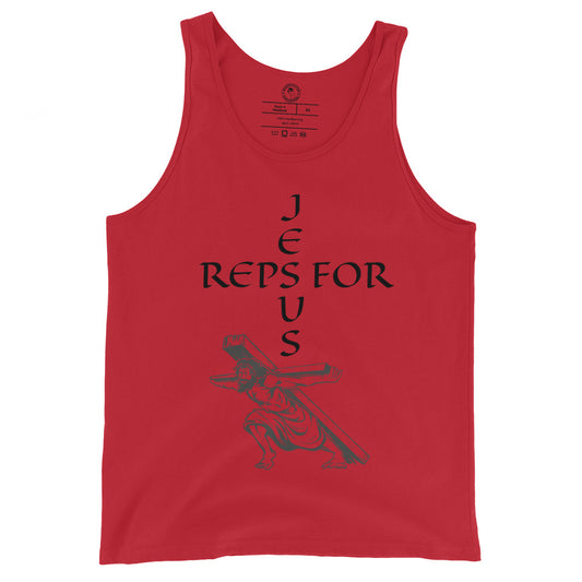 Reps for Jesus Tank Top in Red