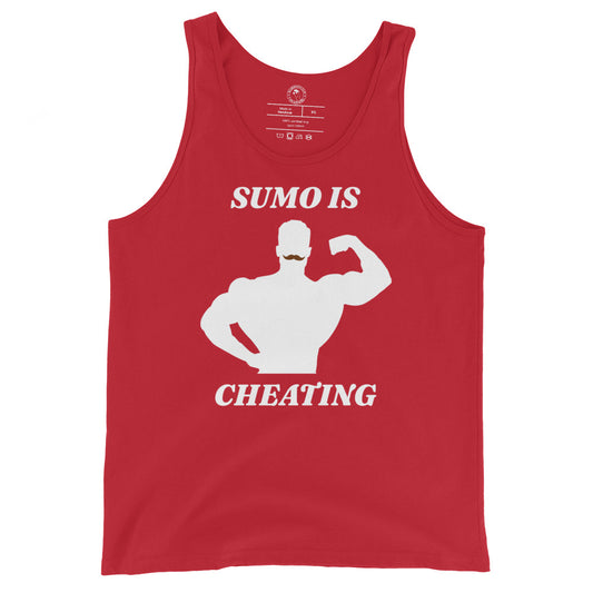 CBum Sumo is Cheating Tank Top in Red