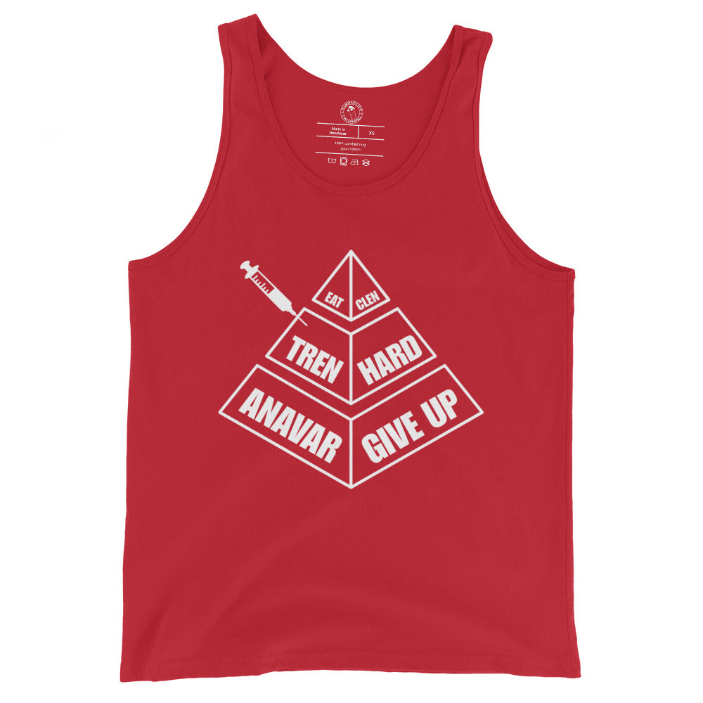 Eat Clen Tren Hard Anavar Give Up Tank Top in Red
