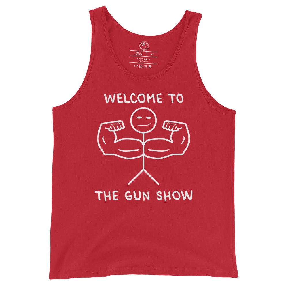 Welcome to the Gun Show Tank Top in Red