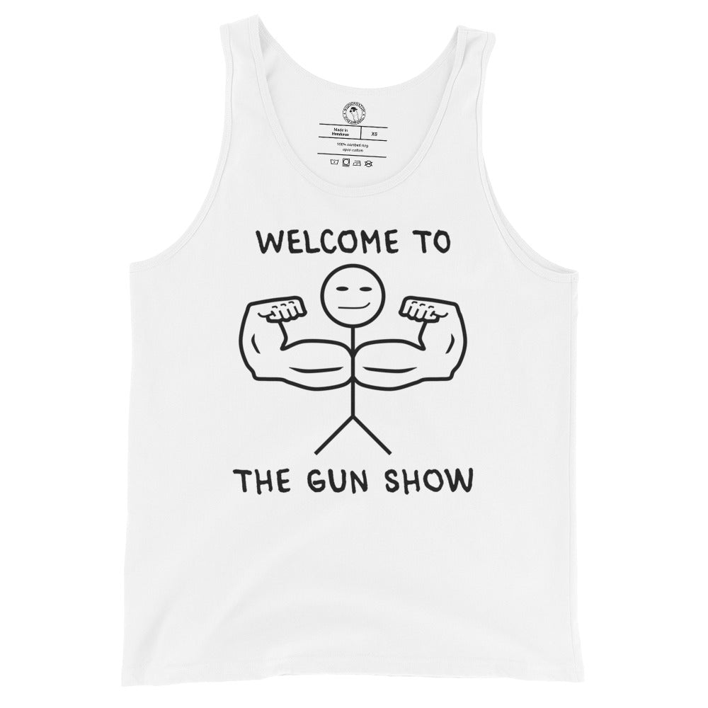 Welcome to the Gun Show Tank Top in White