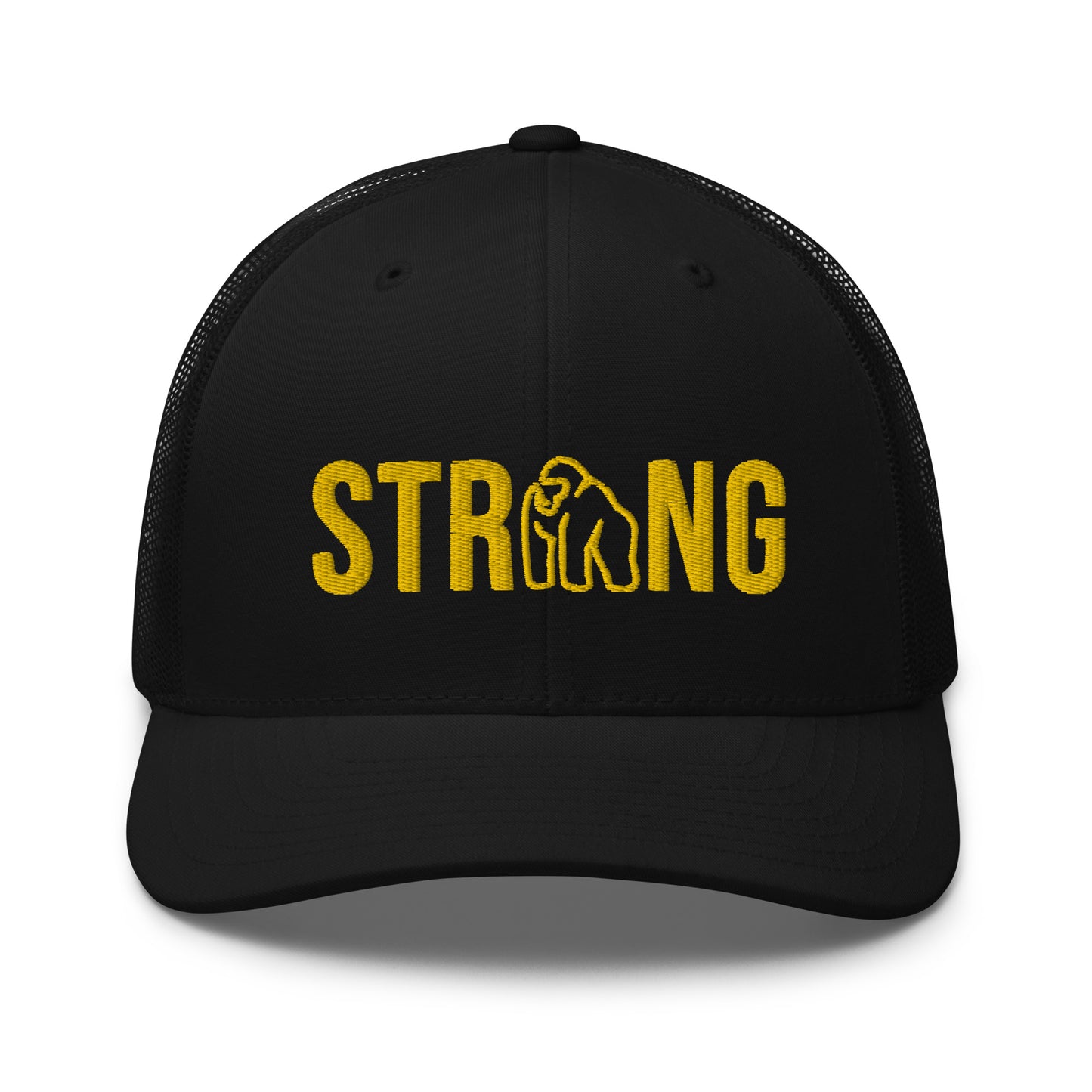Ape Strong Hat with Gold Embroidery in Black
