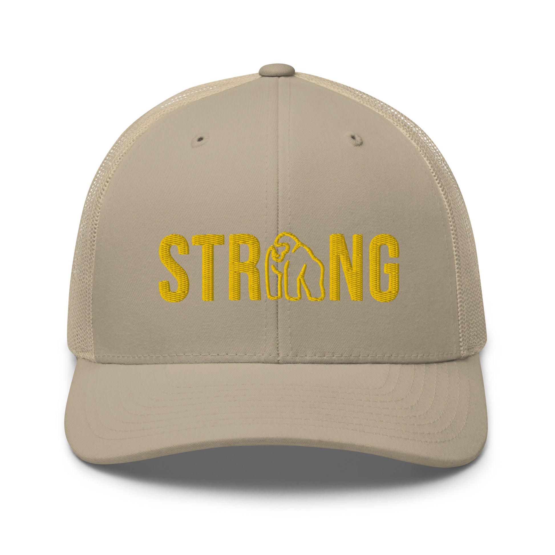 Ape Strong Hat with Gold Embroidery in Khaki