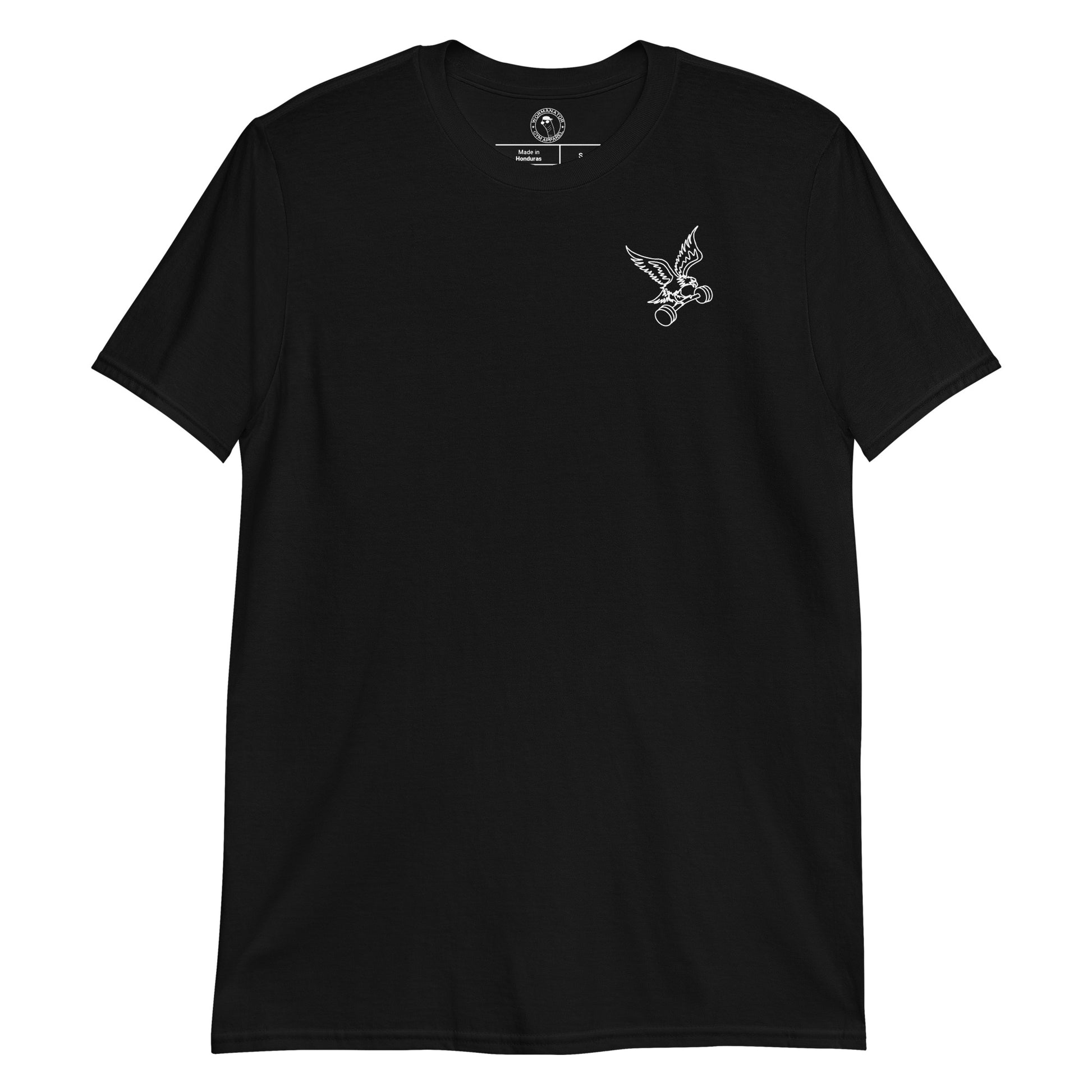 Unisex Barbell Eagle Shirt in Black