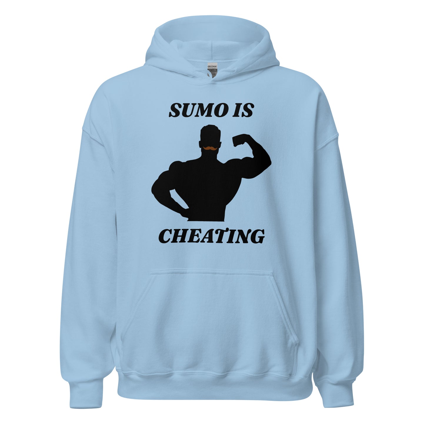 CBum Sumo is Cheating Hoodie in Light Blue