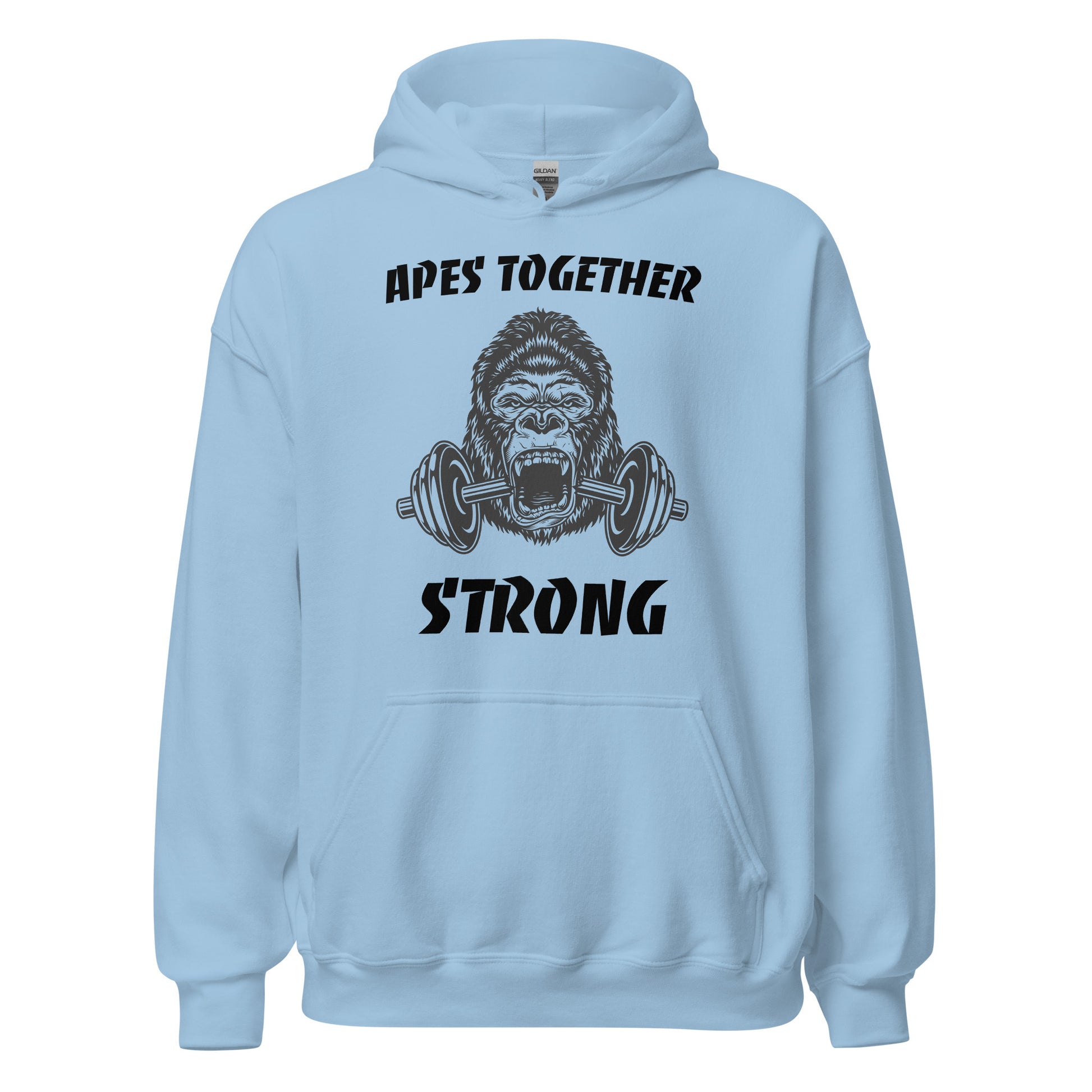 Apes Together Strong Hoodie in Light Blue