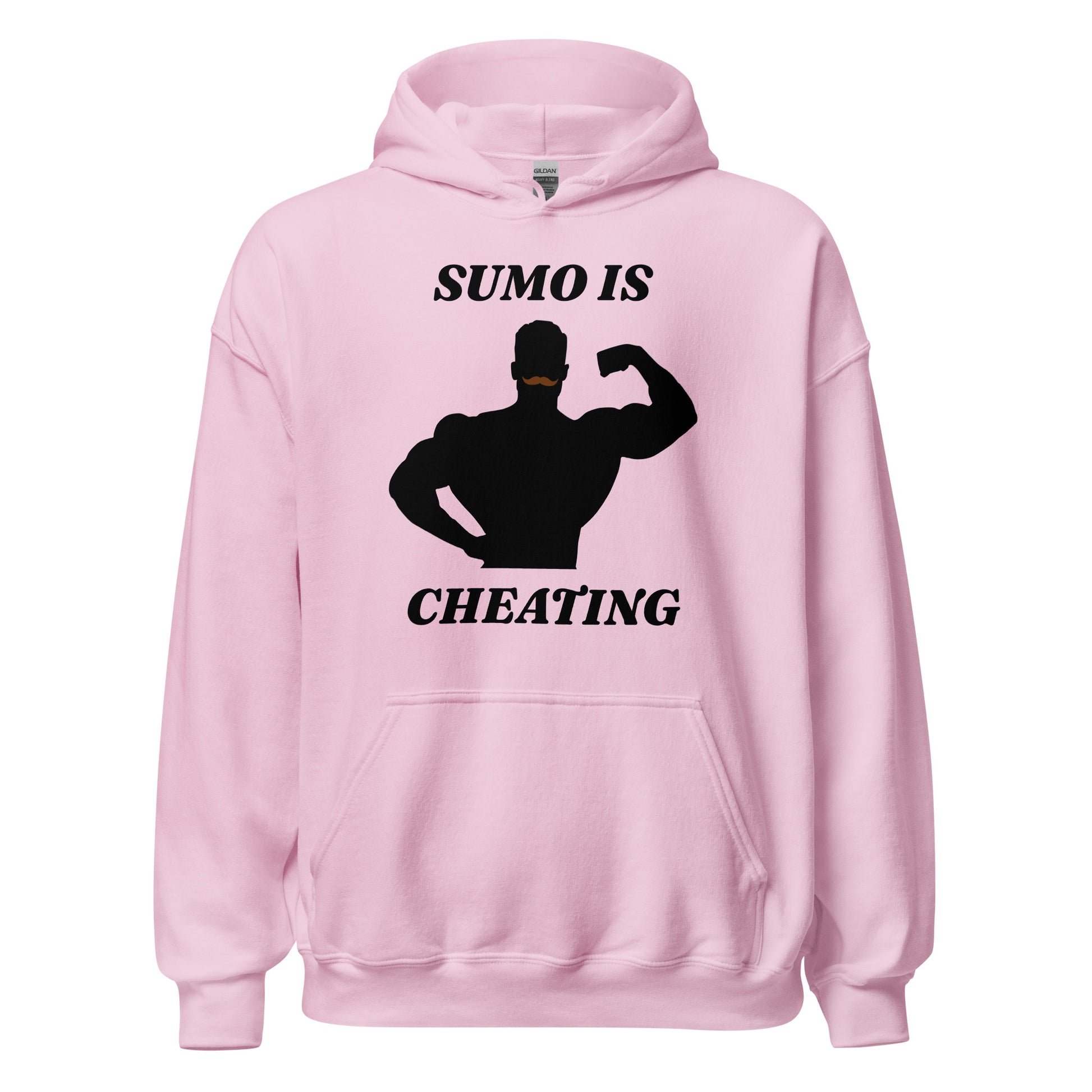 CBum Sumo is Cheating Hoodie in Light Pink