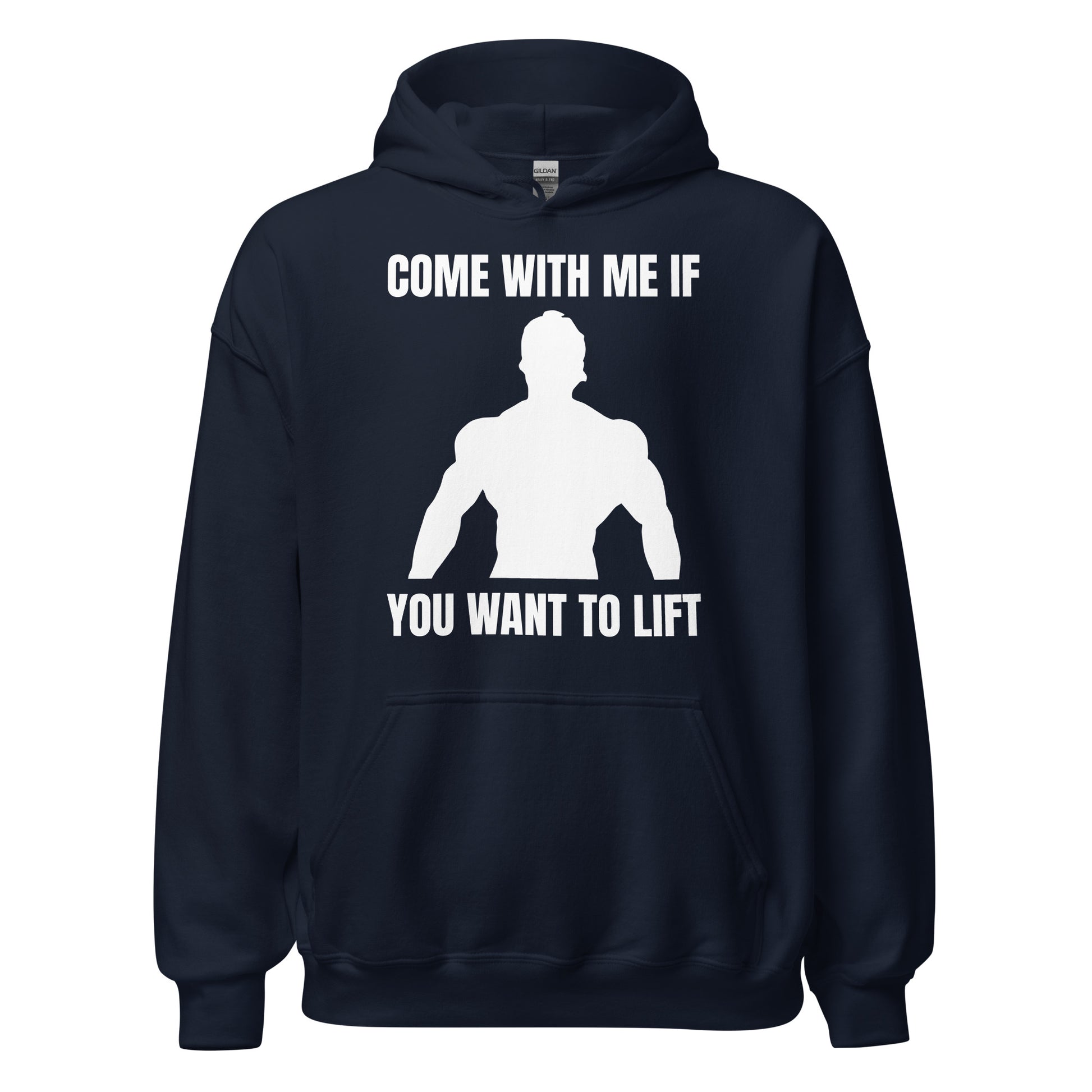 Come with Me if You Want to Lift Hoodie in Navy