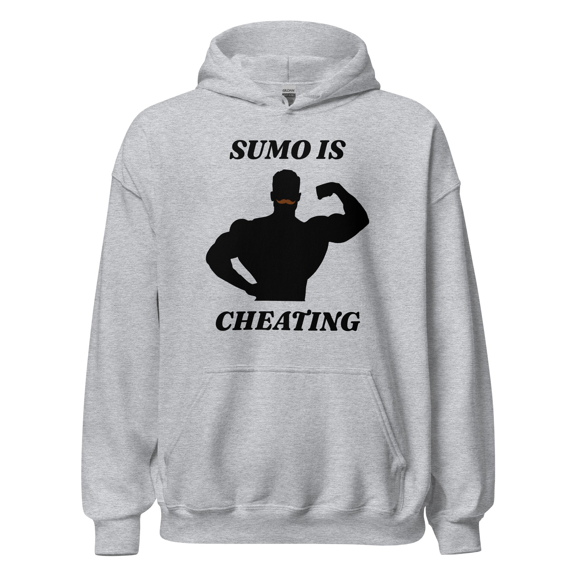 CBum Sumo is Cheating Hoodie in Sport Grey