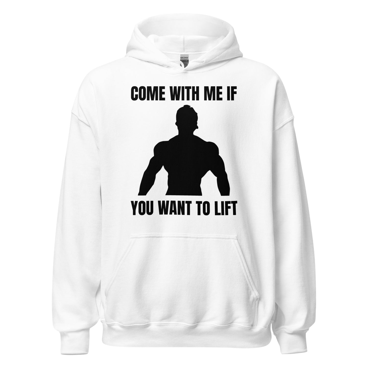Come with Me if You Want to Lift Hoodie in White